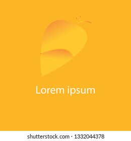 coconut seed Design tmplate  element orange