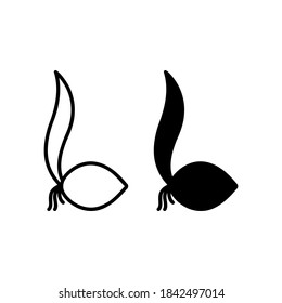 Ilustración vectorial de los brotes de coco