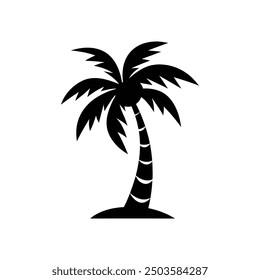 Arte vectorial de la silueta del coco, logotipo, diseño del icono blanco y negro 