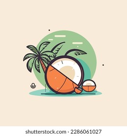 coconut simple modern vector logo