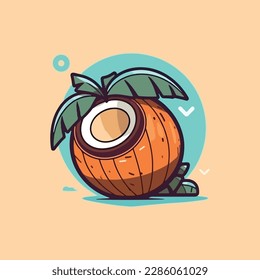 coconut simple modern vector logo