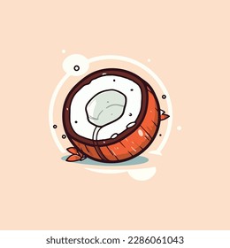 coconut simple modern vector logo