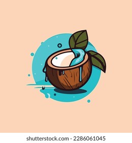 coconut simple modern vector logo