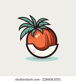 coconut simple modern vector logo