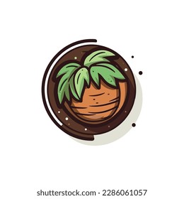 coconut simple modern vector logo