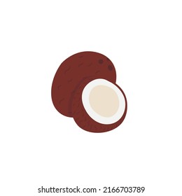 Coconut. Simple vector illustration, design element