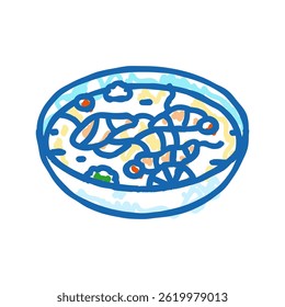 coconut soup thai cuisine doodle icon sketch vector. coconut soup thai cuisine sign. isolated symbol illustration