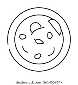 coconut soup thai cuisine line icon vector. coconut soup thai cuisine sign. isolated contour symbol black illustration
