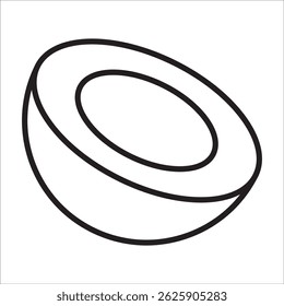 Coconut stock icon outline vector