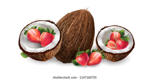 Coconut and strawberry