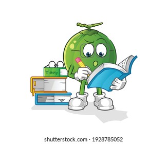 coco estudiando mascota. vector de dibujos animados