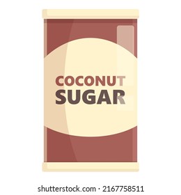 Coconut sugar icon cartoon vector. Food substitute. Vegan syrup
