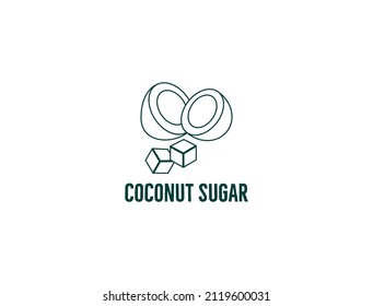 coconut sugar icon vector illustration 