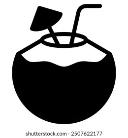 Coconut Summer holiday icon illustration