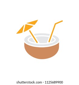 Coconut Summer Logo Icon Design