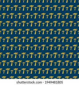 coconut tree abstract Imitation gold with blue design seamless patterns. A seamless vector background. blue with Imitation gold ornament. Graphic modern pattern. Simple graphic design.