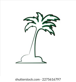 árbol de coco, diseño del logotipo del vector de arte