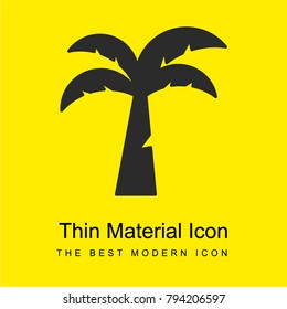 Coconut Tree bright yellow material minimal icon or logo design