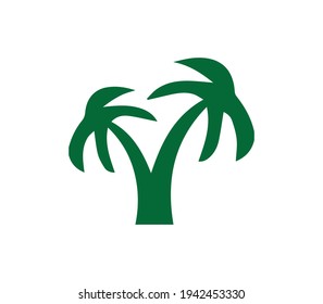 Coconut tree cartoon style, vector art and illustration.
