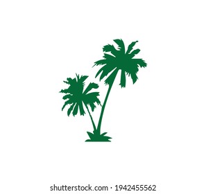Coconut tree cartoon style, vector art and illustration.