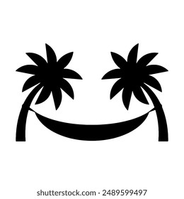 Coconut tree cartoon. Summer day, coconut tree cartoon. Coconut tree silhouette cartoon. Digital art illustration.