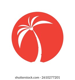 
Coconut tree (Cocos nucifera), Set of realistic vector illustrations on white background.
