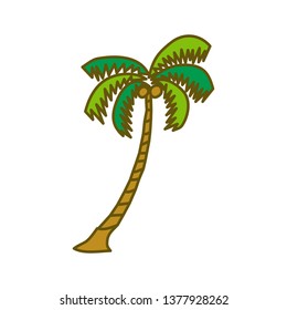 Coconut Tree Design Illustration Template Vector