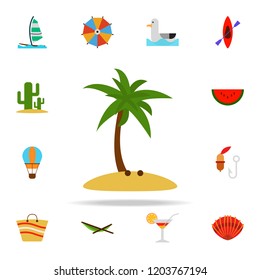 coconut tree flat icon. Summer icons universal set for web and mobile