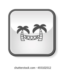 Coconut tree hammock icon