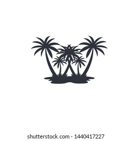 coconut tree icon beach symbol logo design element
