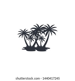 coconut tree icon beach symbol logo design element