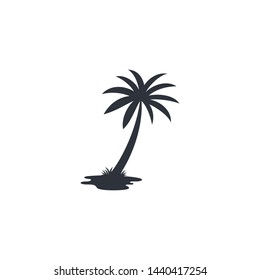 coconut tree icon beach symbol logo design element
