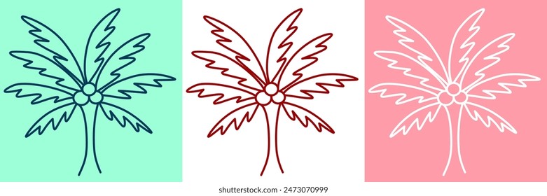 coconut tree icon Can be used to decorate a variety of document pieces.