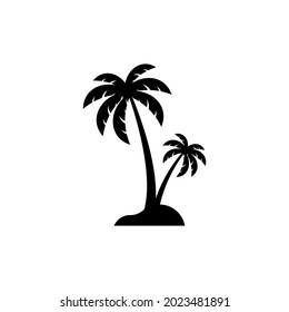 Coconut tree icon design illustration template