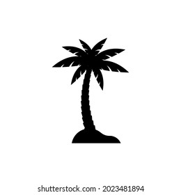 Coconut tree icon design illustration template