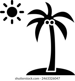 Coconut Tree Icon Design For Personal And Commercial Use.