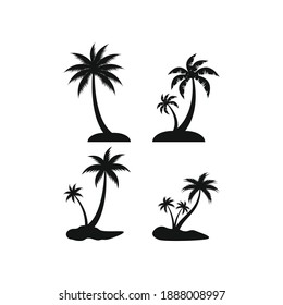 Coconut tree icon design template vector isolated illustration