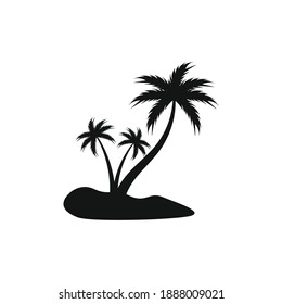 Coconut tree icon design template vector isolated illustration