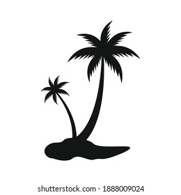 Plantilla de diseño de icono de árbol de coco vector ilustración aislada