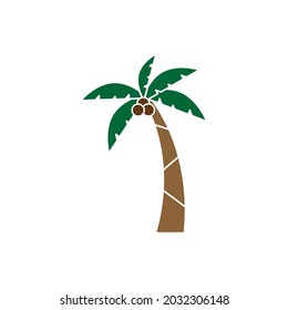 Coconut tree icon design template illustration