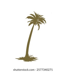 coconut tree icon illustration without background