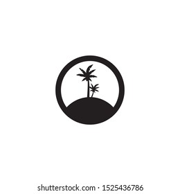 Coconut tree icon logo design vector template
