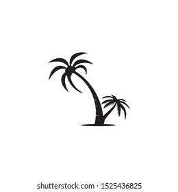 Coconut tree icon logo design vector template
