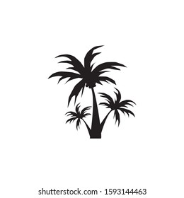 Coconut tree icon logo design inspiration vector template