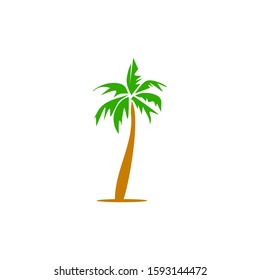 Coconut tree icon logo design inspiration vector template