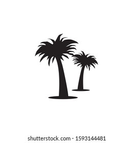 Coconut tree icon logo design inspiration vector template