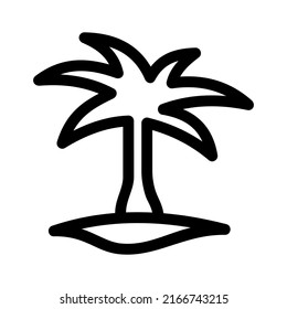 icono de árbol de coco o logotipo símbolo de signo aislado ilustración vectorial - iconos vectoriales de estilo negro de alta calidad
