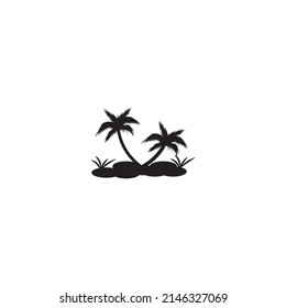 coconut tree Icon Logo Template vector illustration design 