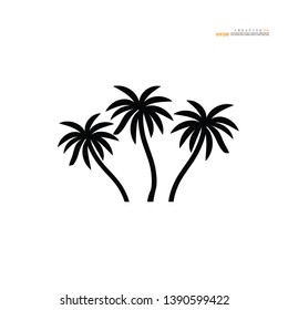 coconut  tree icon on gray background.vector illustration.eps10.