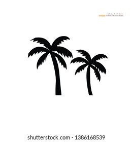 coconut  tree icon on white background.vector illustration.eps10.